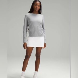 NEW WITH TAGS Lululemon Its Rulu Run Classic-Fit Crew *Fleece Rhino Grey Size 4